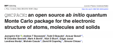 Graphic showing first page of QMCPACK citation paper